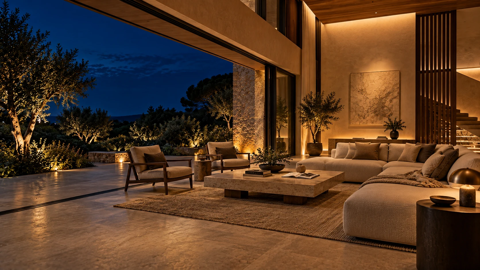 Interior and landscape becoming one